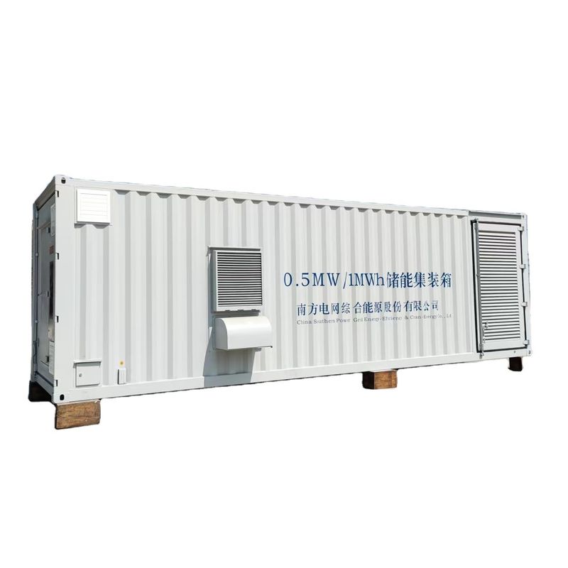 Système de stockage de batterie au lithium à l'extérieur de 500 kW 1 MW Énergie éolienne solaire Inverteur hybride Micro-réseau électrique