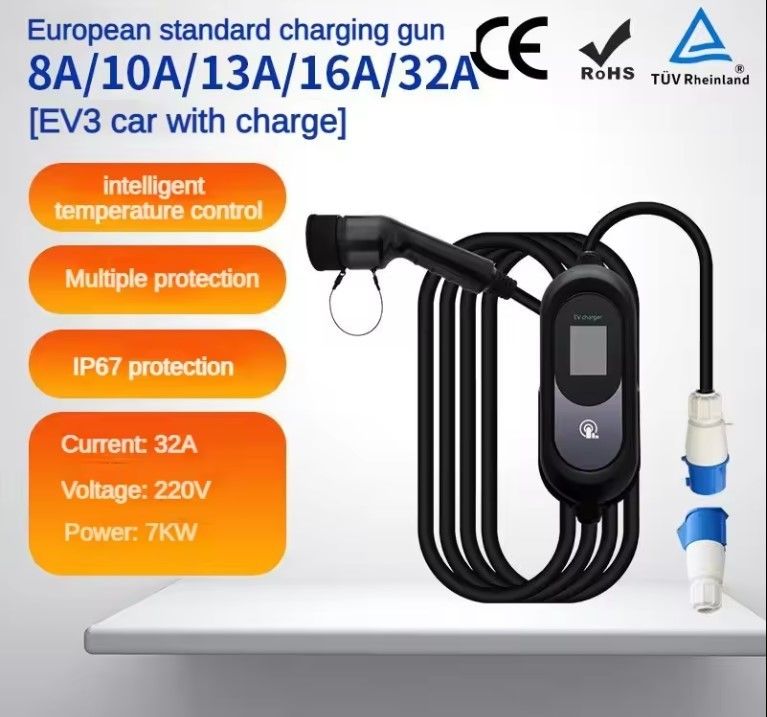 Smart Fast Weatherproof Outdoor Portable EV Car AC pile de recharge avec batterie Stations de recharge montées sur le mur