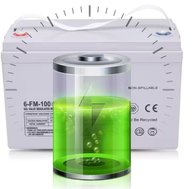 Valve à cycle profond régulée rechargeable 65ah 75ah 85ah 100ah 150ah 200ah 12 Volt 12v Gel solaire